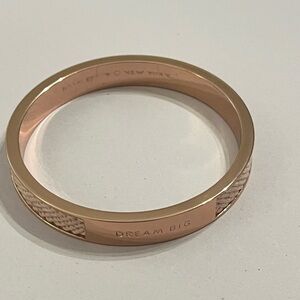 Dream Big Kate Spade Gold and Cream Bangle Bracelet